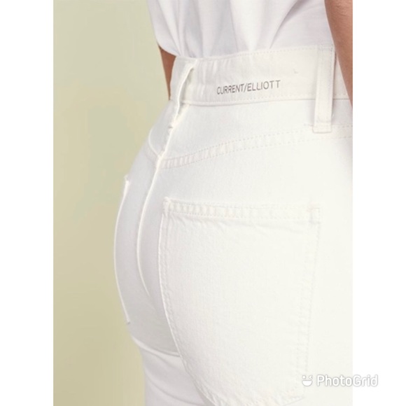 NWT CURRENT ELLIOTT The Vanessa White Out Jeans 25 - Picture 5 of 12